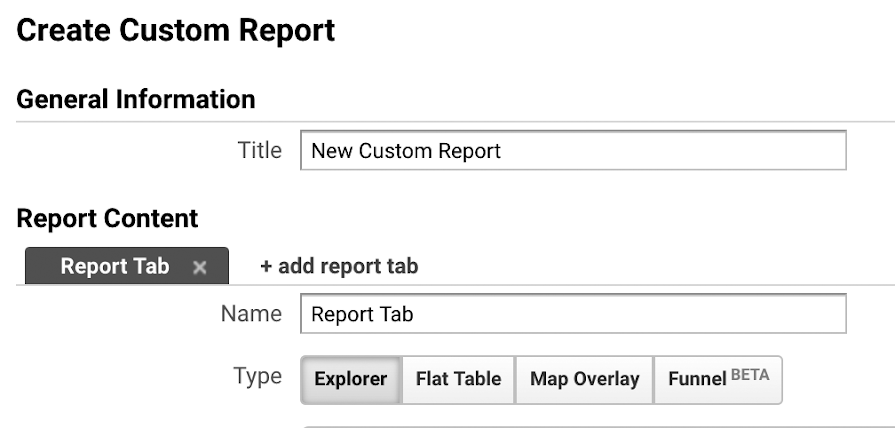 how to create a custom report in google analytics